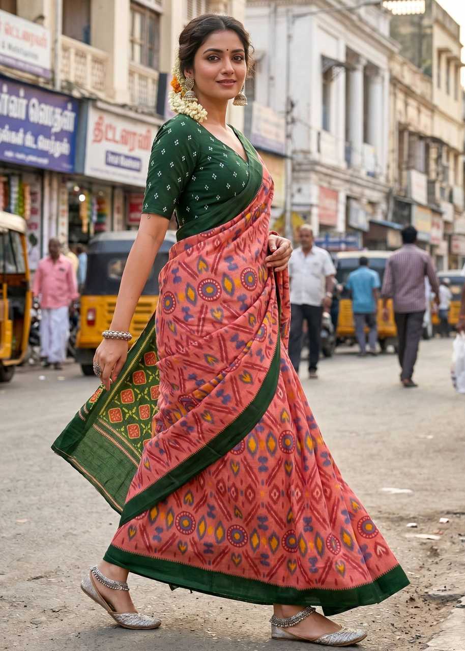 Soft Cotton Printed Saree for Women