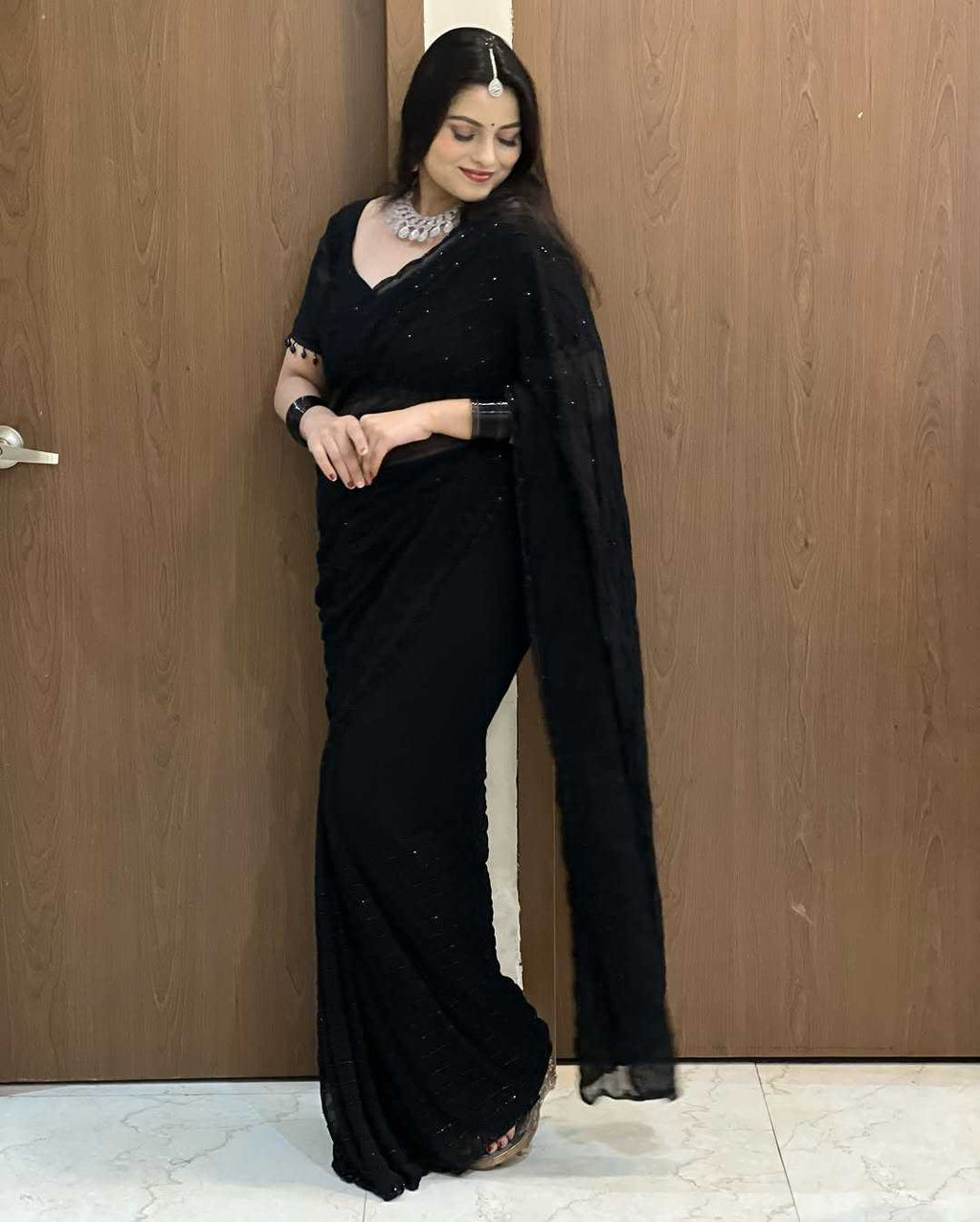 Naarira Faux Georgette Designer Sarees