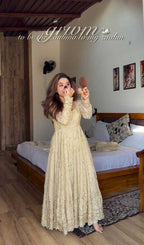 Naarira Golden Embriorded Gown