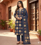 Naarira Mal Cotton Kurti, Pant & Dupatta