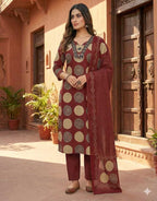 Naarira Mal Cotton Kurti, Pant & Dupatta