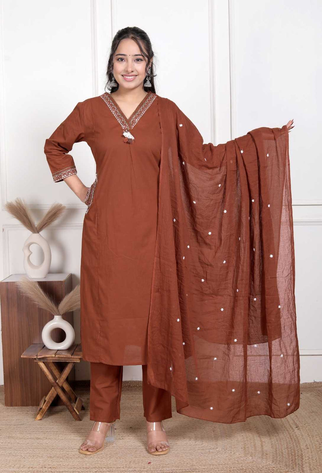 Naarira Designer Cotton A-Line Suit