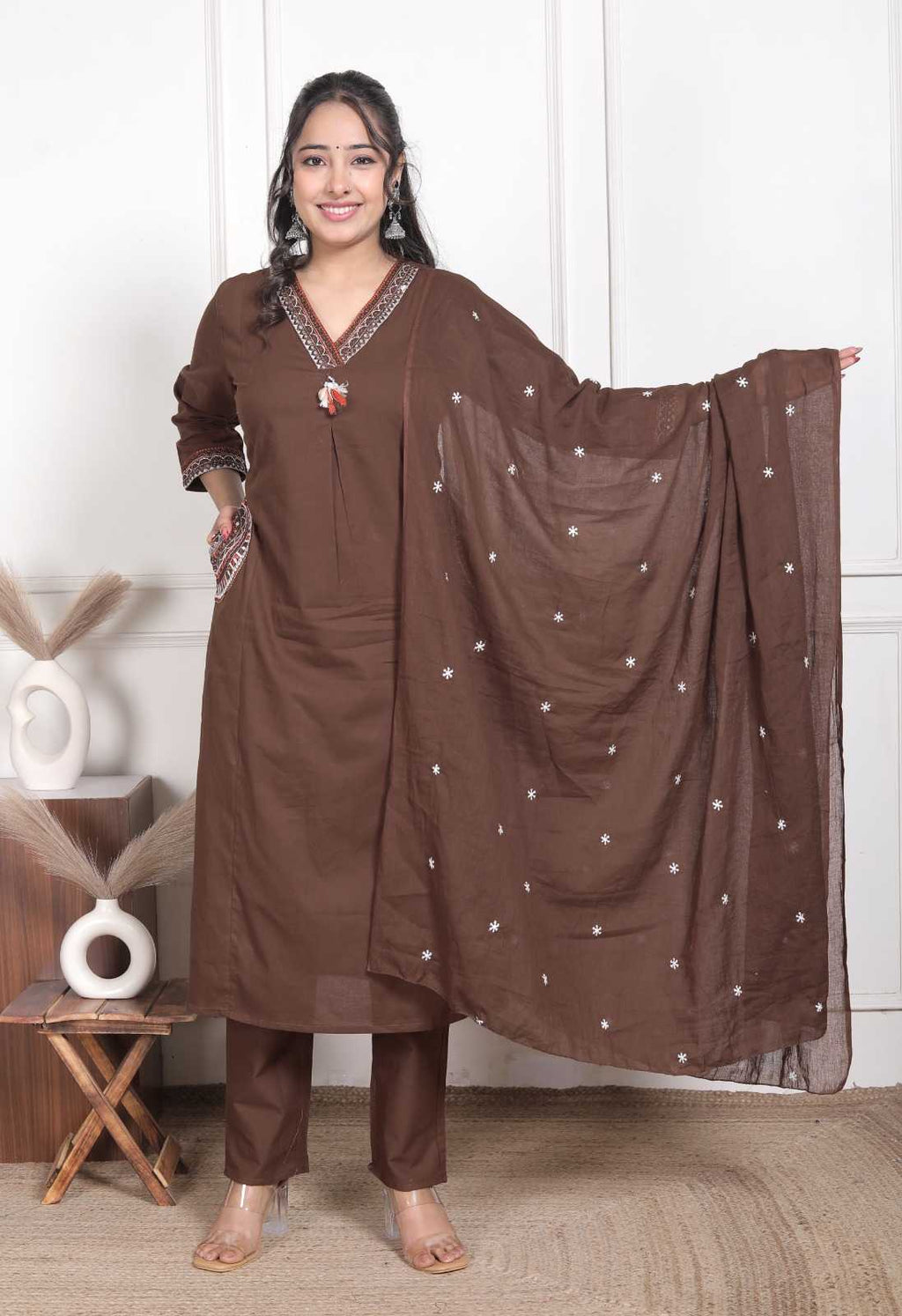 Naarira Designer Cotton A-Line Suit