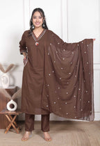 Naarira Designer Cotton A-Line Suit