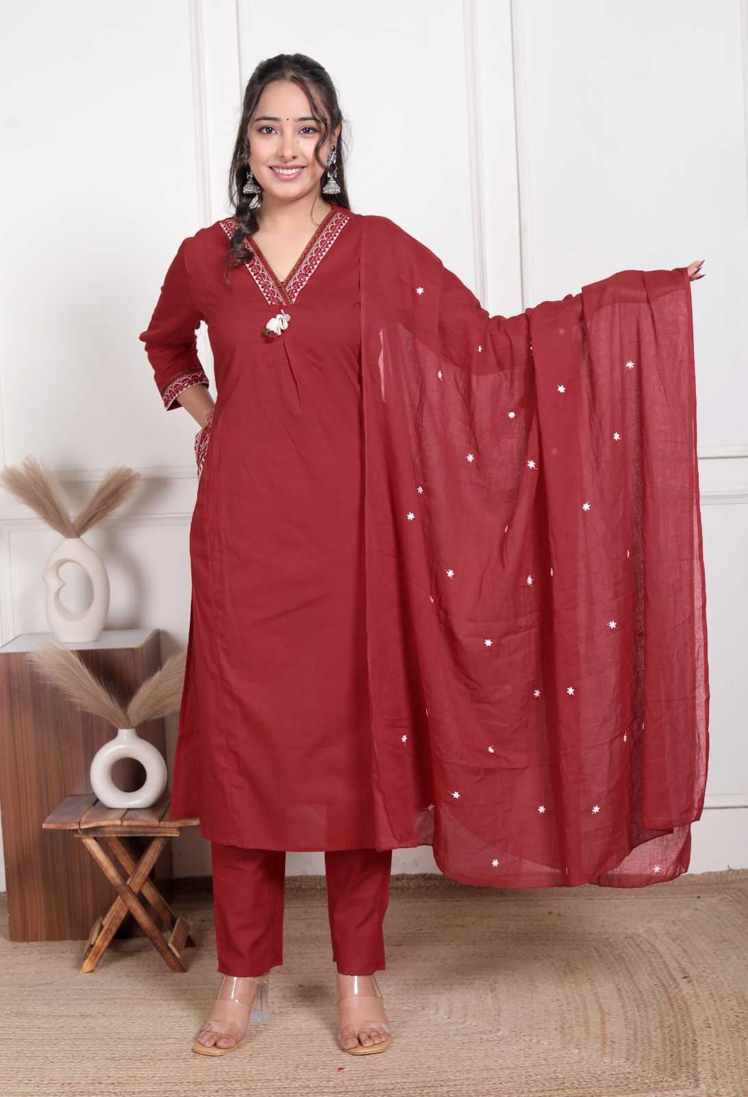 Naarira Designer Cotton A-Line Suit