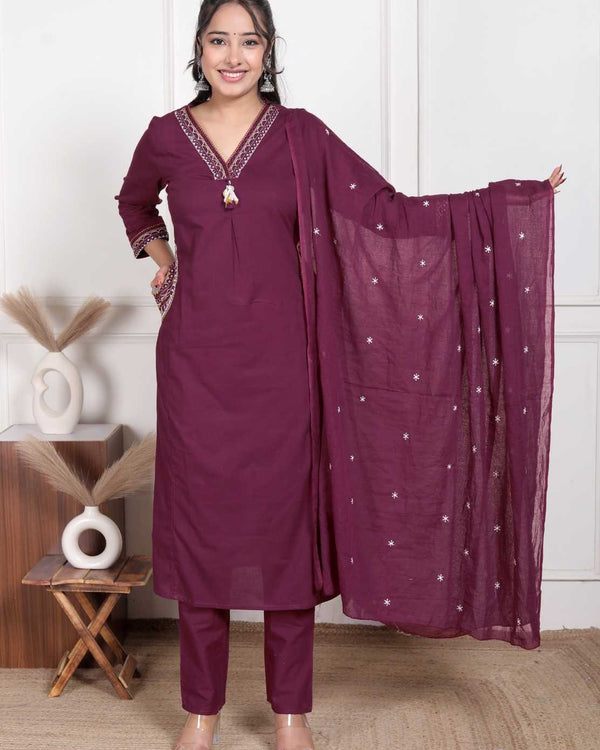Naarira Designer Cotton A-Line Suit