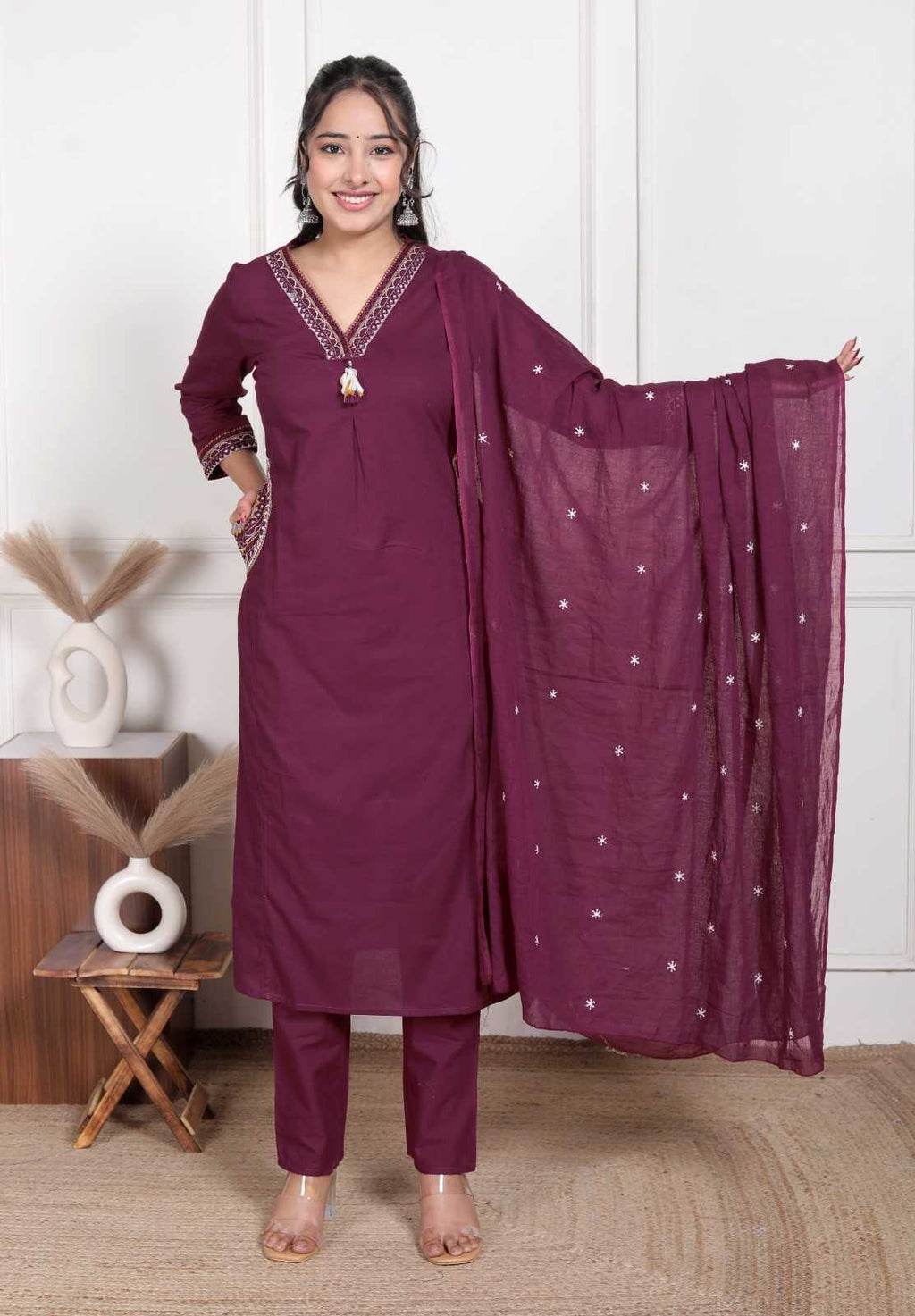 Naarira Designer Cotton A-Line Suit