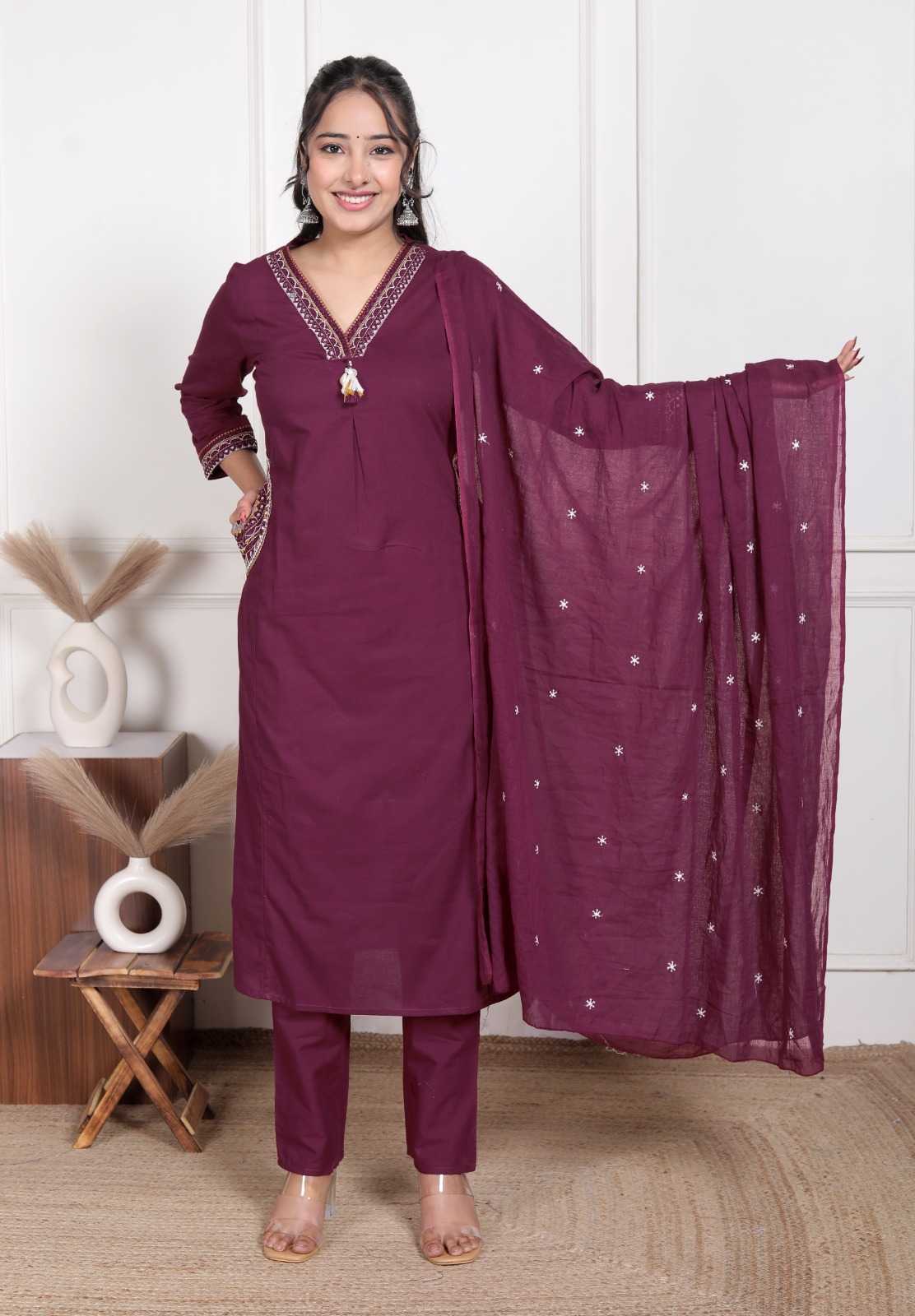 Naarira Designer Cotton A-Line Suit