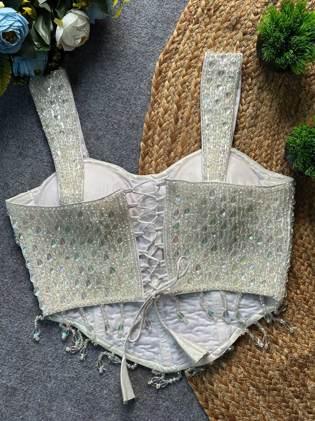 Naarira Pearl Moti Spaghati Readymade Blouses