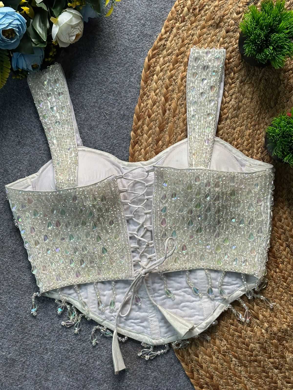 Naarira Pearl Moti Spaghati Readymade Blouses
