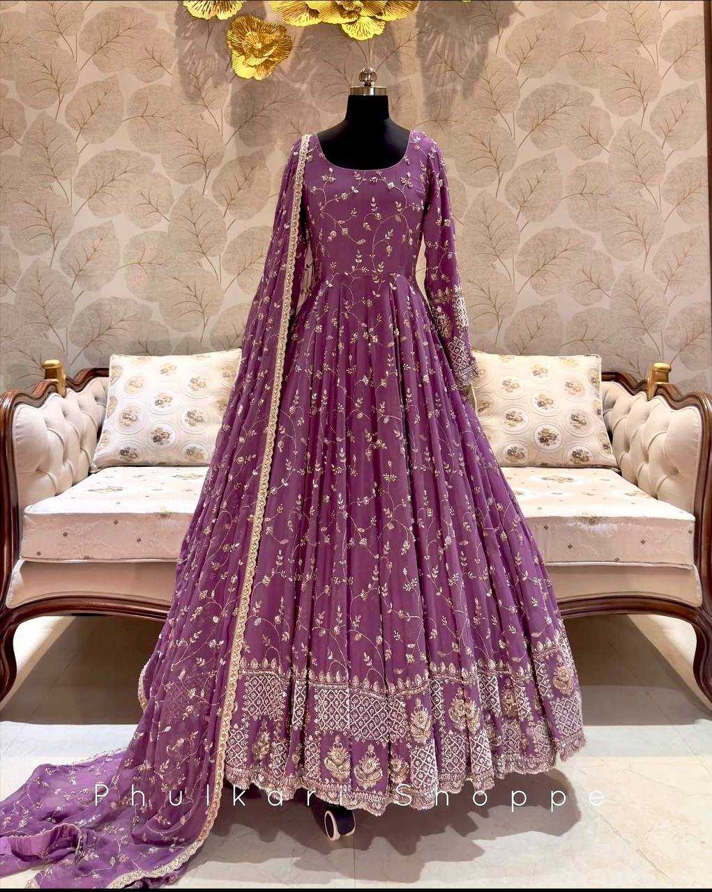 Naarira Faux Georgette Bridal gown