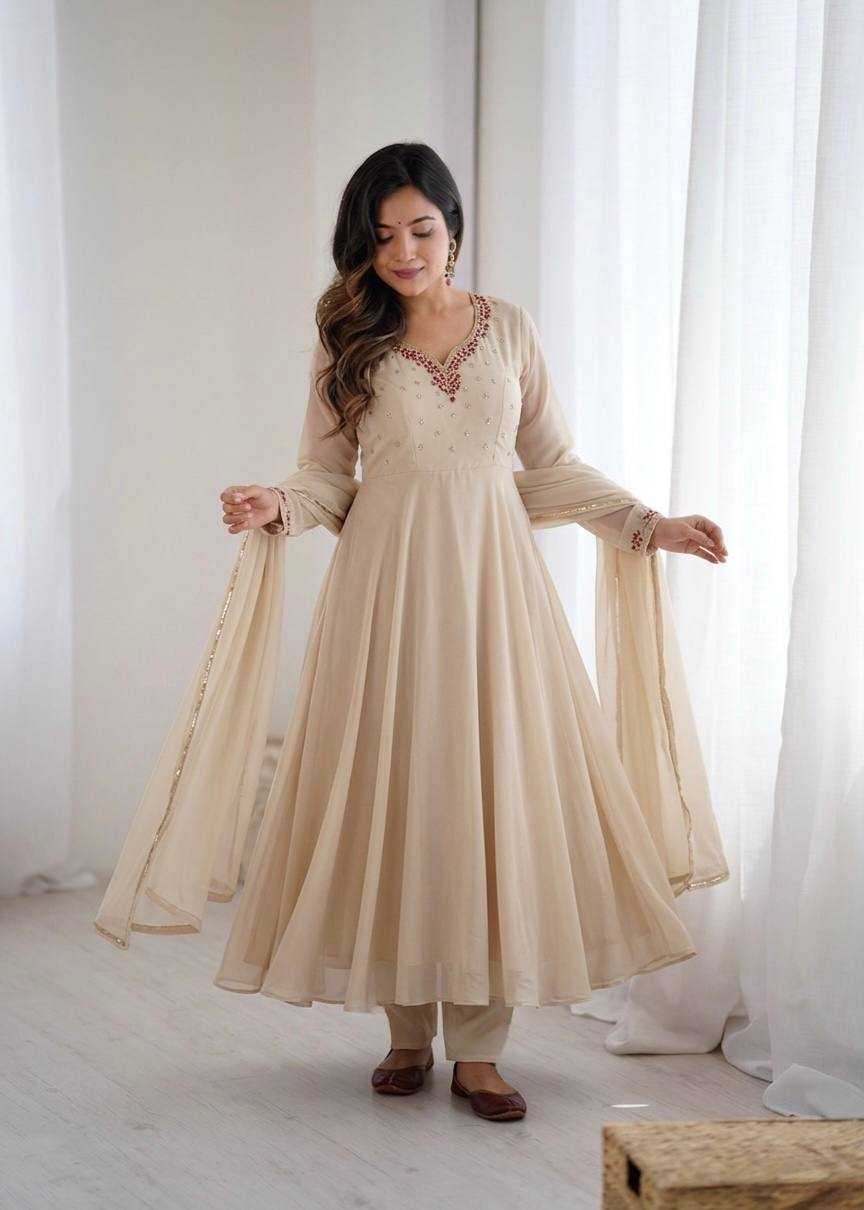 Naarira Faux Georgette Handwork Gown