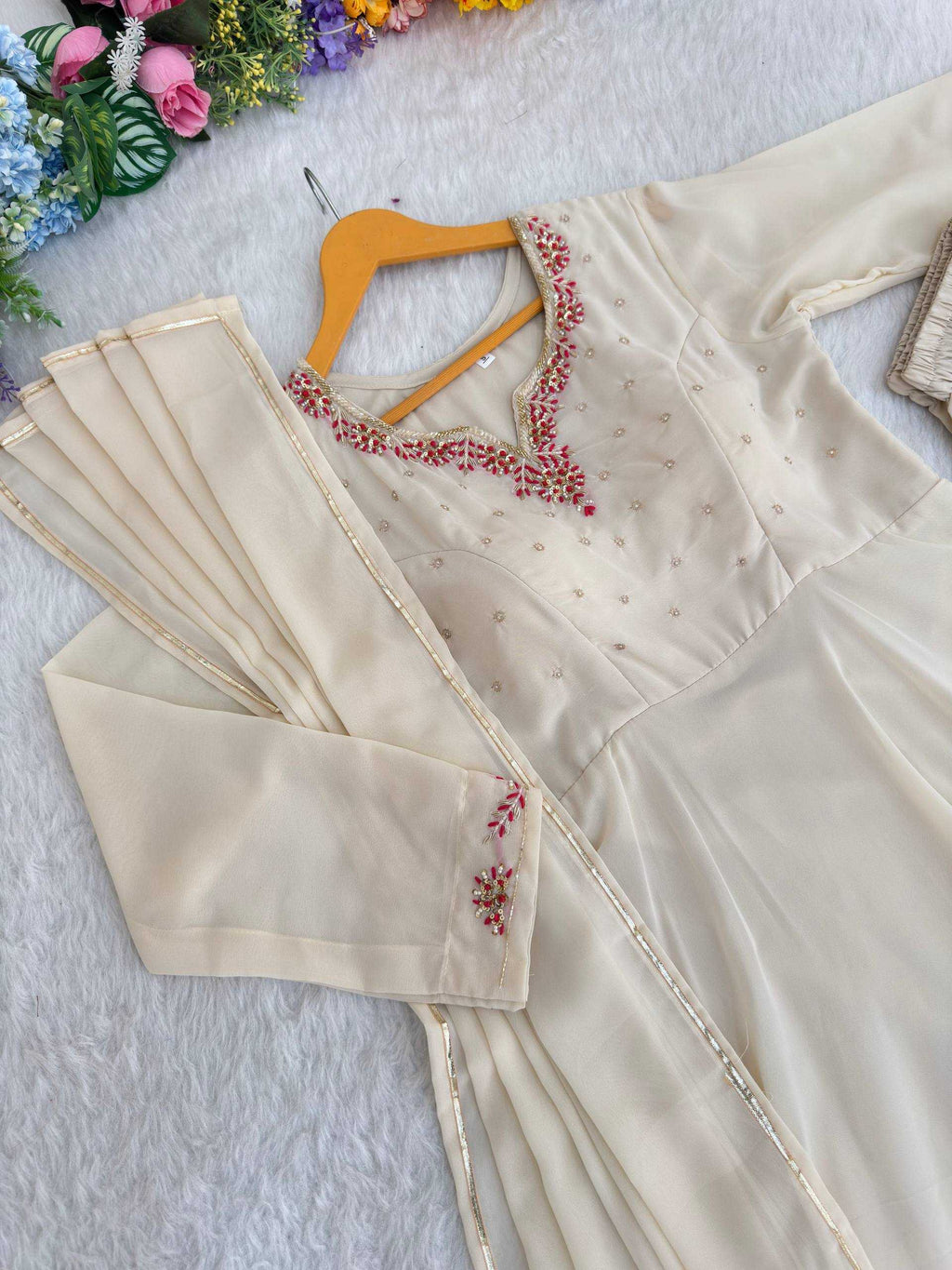 Naarira Faux Georgette Handwork Gown
