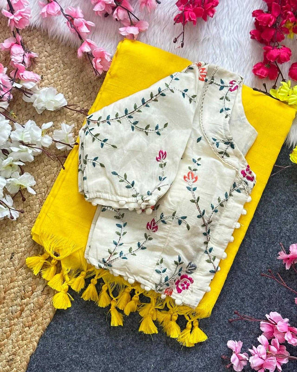 Naarira Pure Khadi Cotton Blouse - alternate view