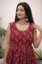 Naarira Organza Silk Floral Printed Gown
