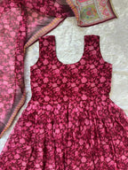 Naarira Organza Silk Floral Printed Gown