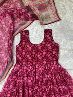 Naarira Organza Silk Floral Printed Gown