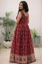 Naarira Organza Silk Floral Printed Gown