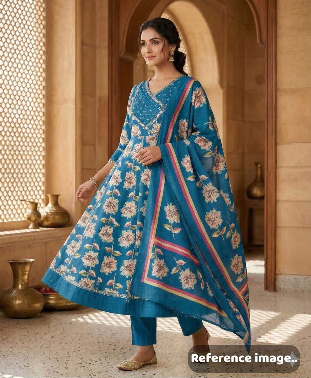 Naarira Pure Mal Cotton Anarkali Fancy Gowns