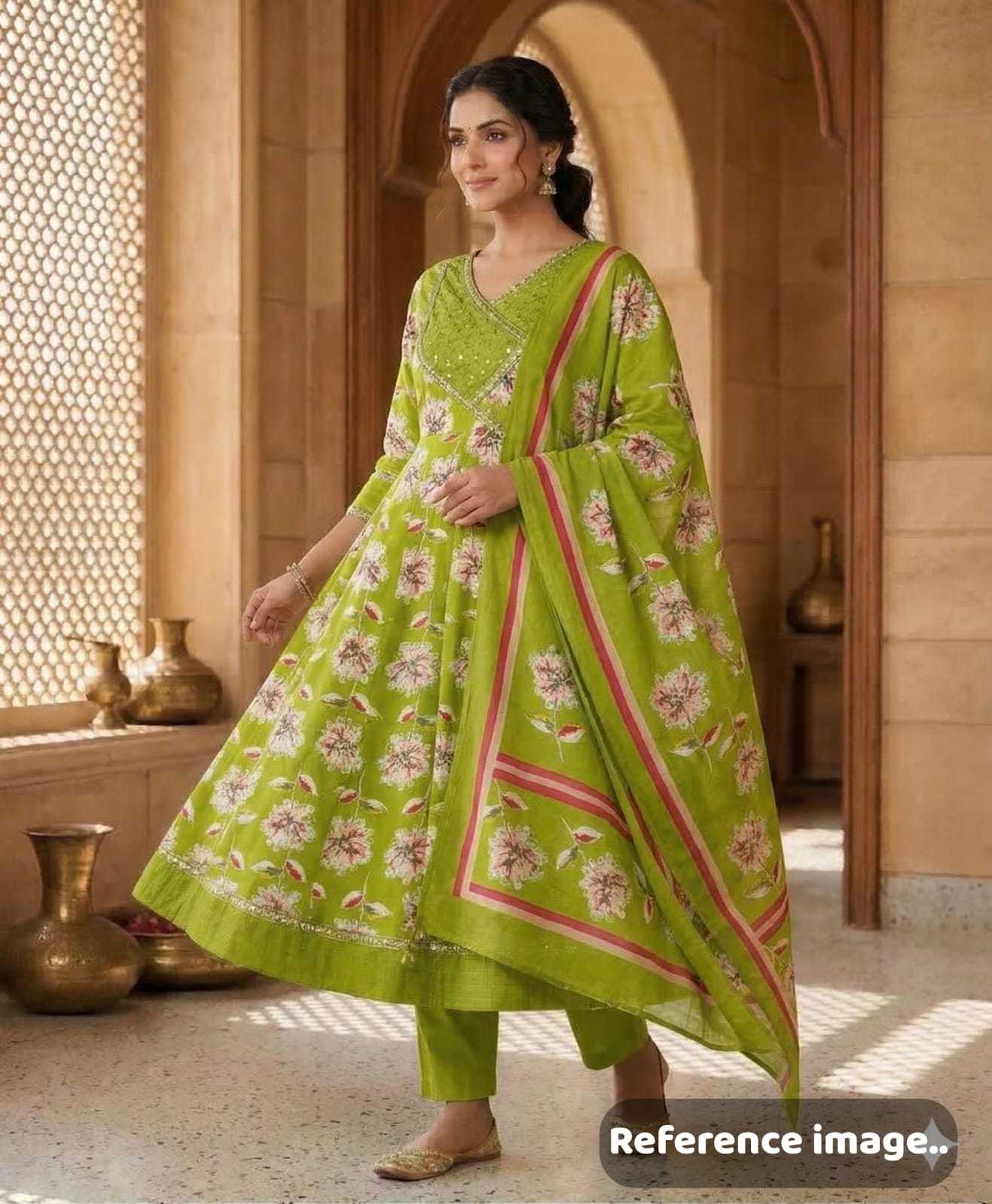 Naarira Pure Mal Cotton Anarkali Fancy Gowns