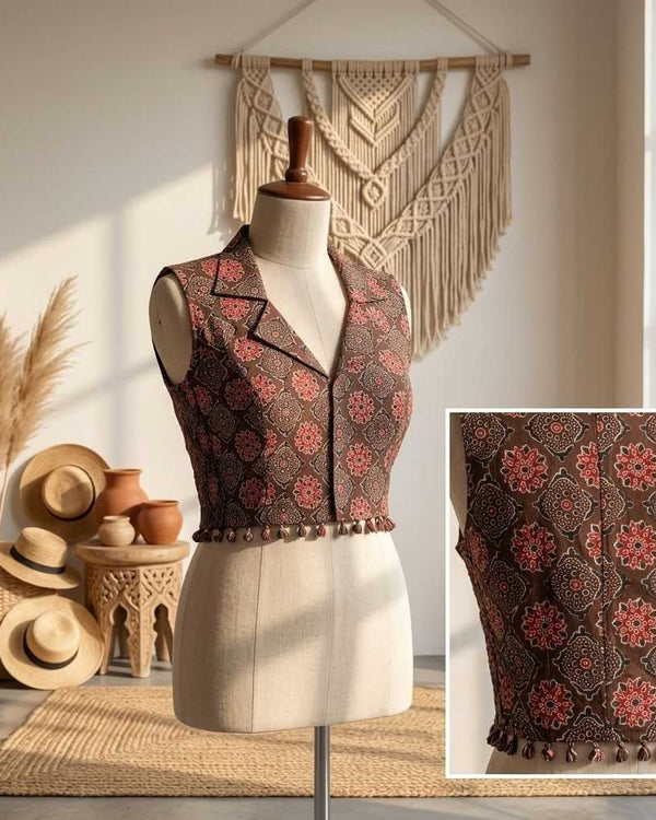 Naarira Pure Cotton Printed Blouse - alternate view