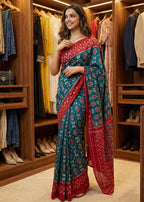 Traditional Bagru Print Cotton Saree for Women – Authentic Rajasthani Handblock Design