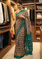 Traditional Bagru Print Cotton Saree for Women – Authentic Rajasthani Handblock Design