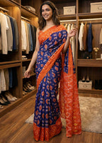 Traditional Bagru Print Cotton Saree for Women – Authentic Rajasthani Handblock Design