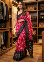 Traditional Bagru Print Cotton Saree for Women – Authentic Rajasthani Handblock Design